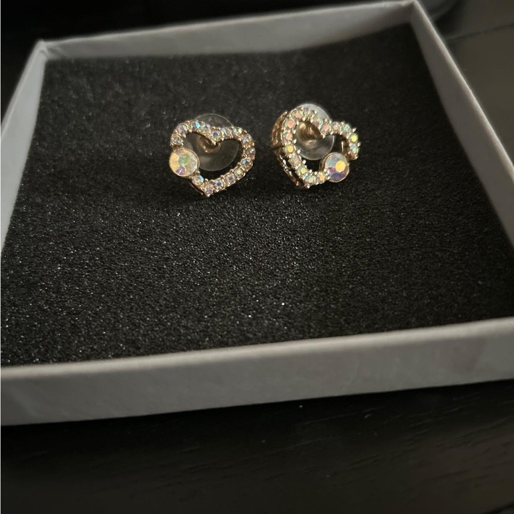 Elegant Silver color Heart Earrings